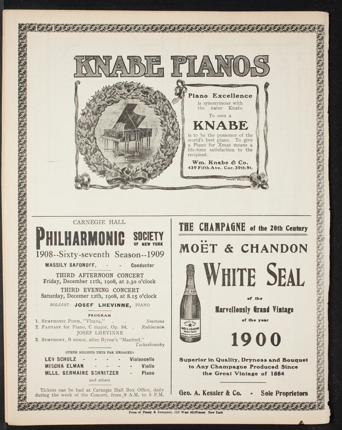 Boston Symphony Orchestra, December 5, 1908, program page 14