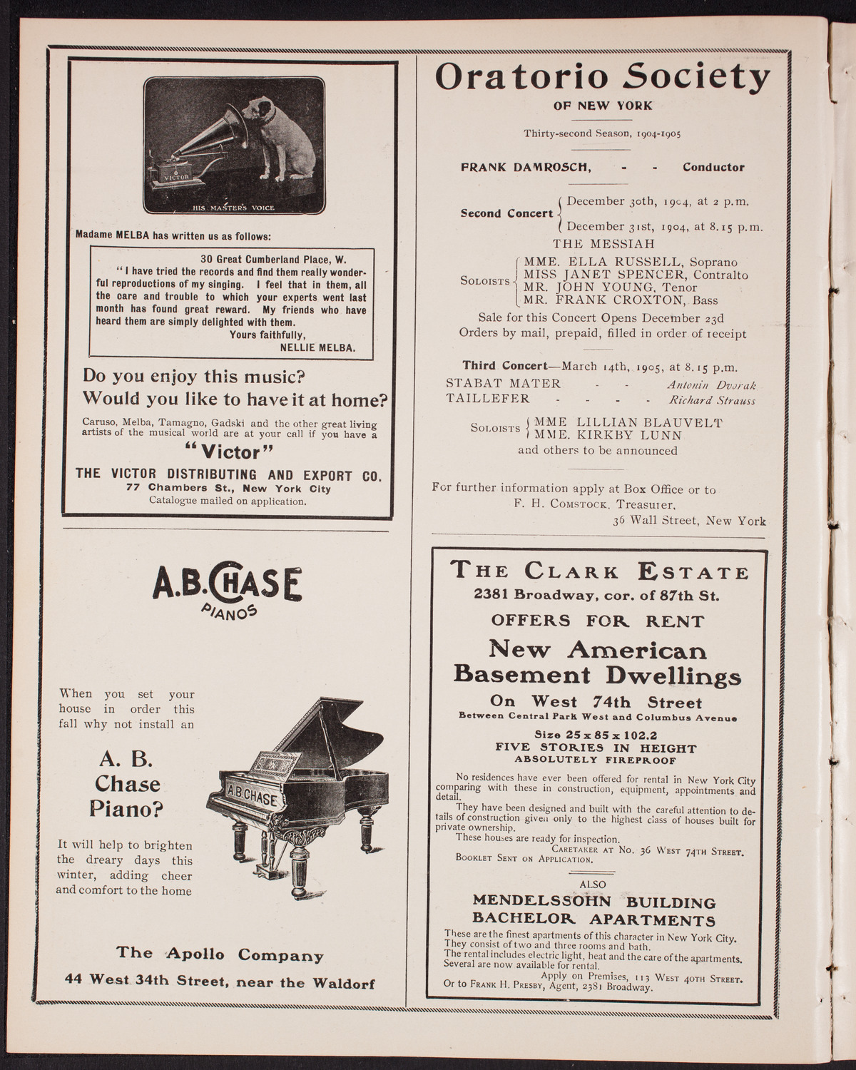 New York Philharmonic, December 17, 1904, program page 2