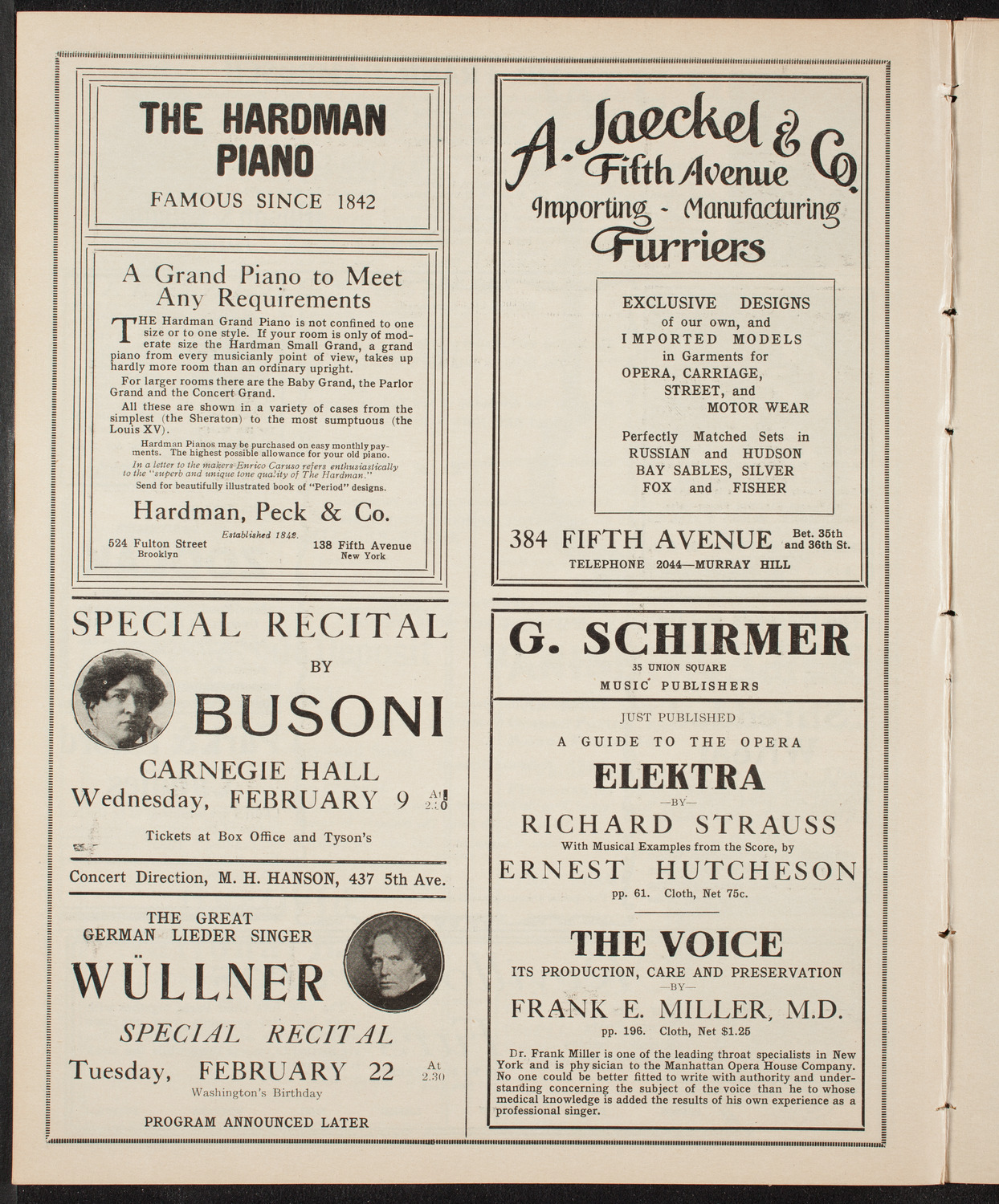 Golden Jubliee of The Paulist Fathers, February 2, 1910, program page 8