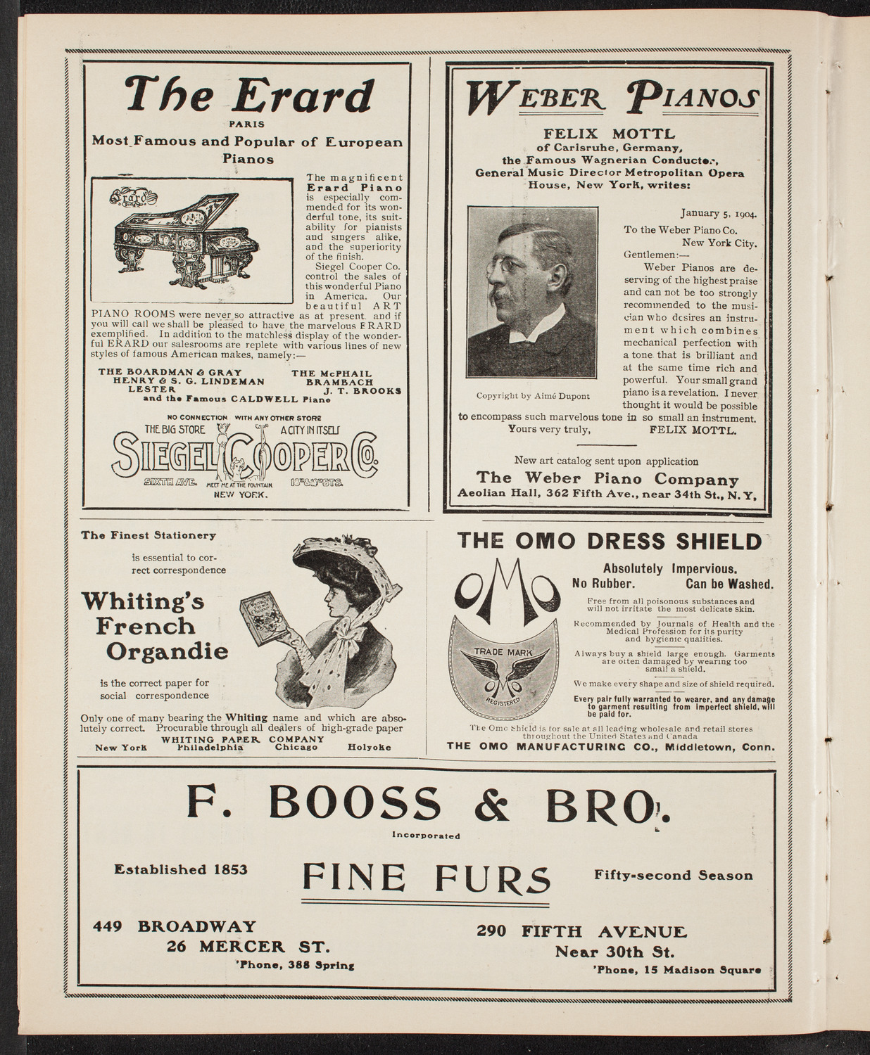 Franz von Vecsey, Violin, January 28, 1905, program page 6