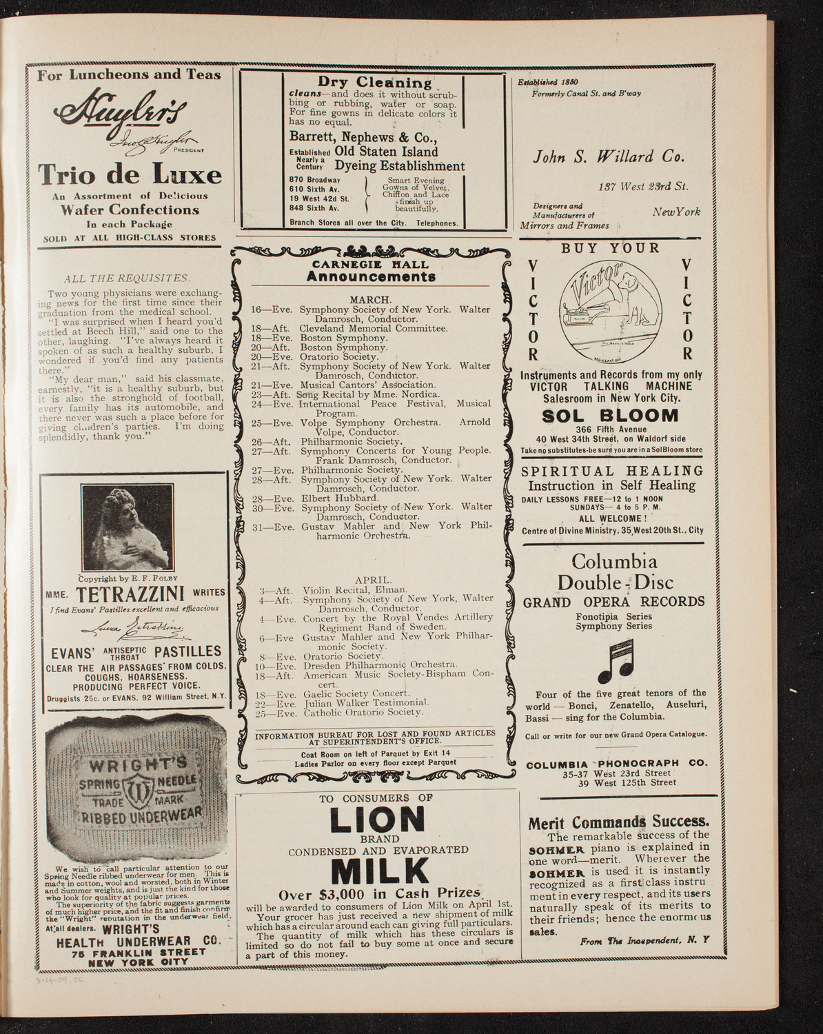 Burton Holmes Travelogue: More About Paris, March 14, 1909, program page 3