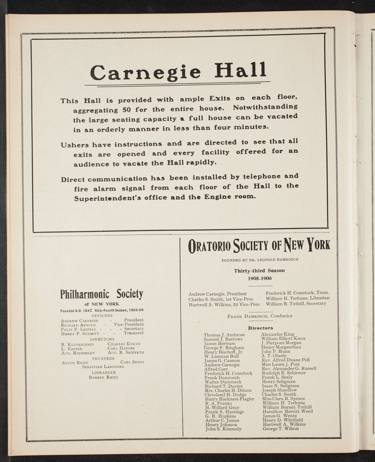 New York College of Music Faculty Concert, October 29, 1905, program page 10