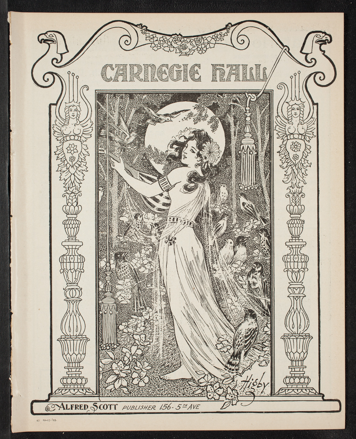 New York Symphony Orchestra, December 17, 1905, program page 1