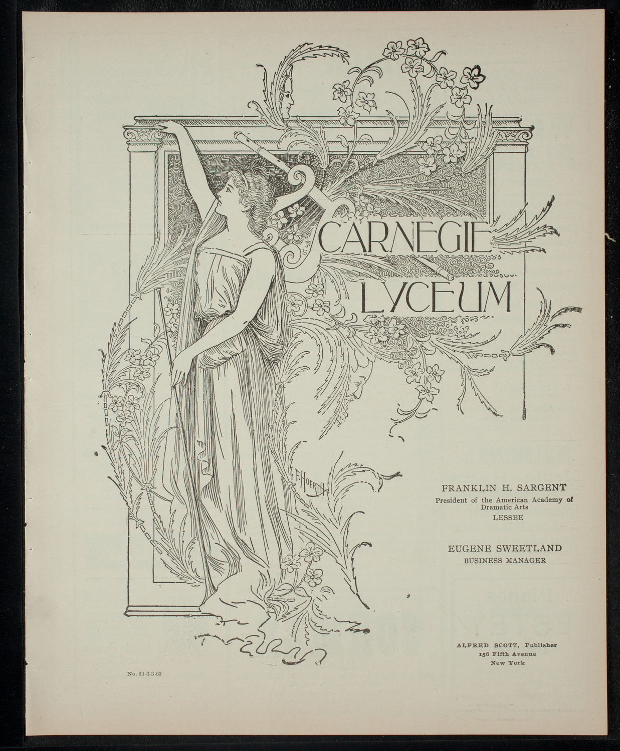 Elmendorf Lecture: Martinique and the Lesser Antilles, March 3, 1903, program page 1