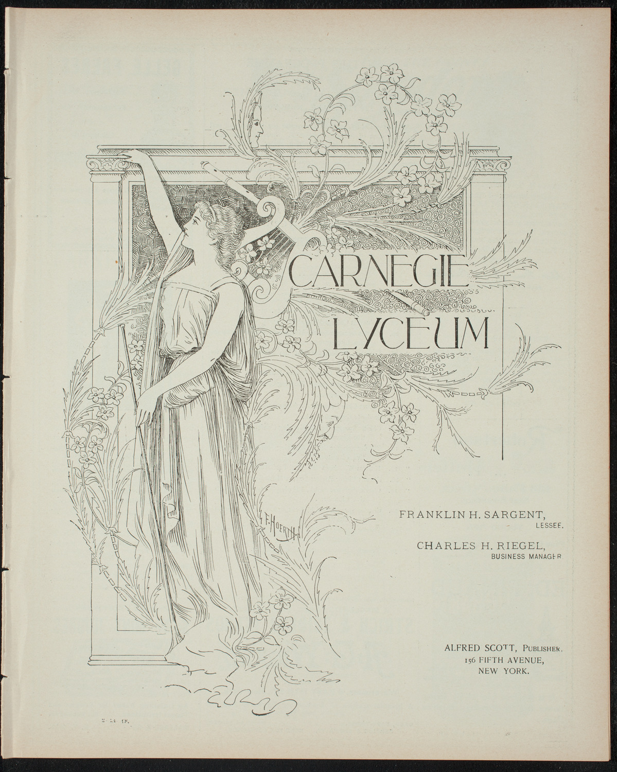 Columbia College Musical Society, February 24, 1898, program page 1