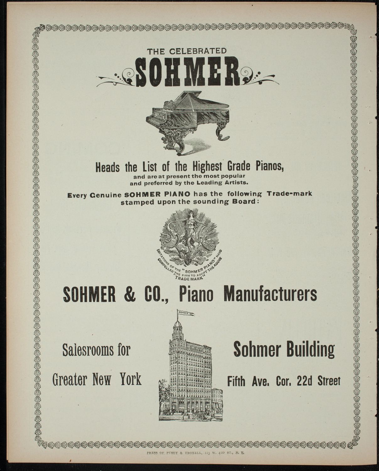 Columbia University Musical Society, February 27, 1899, program page 8