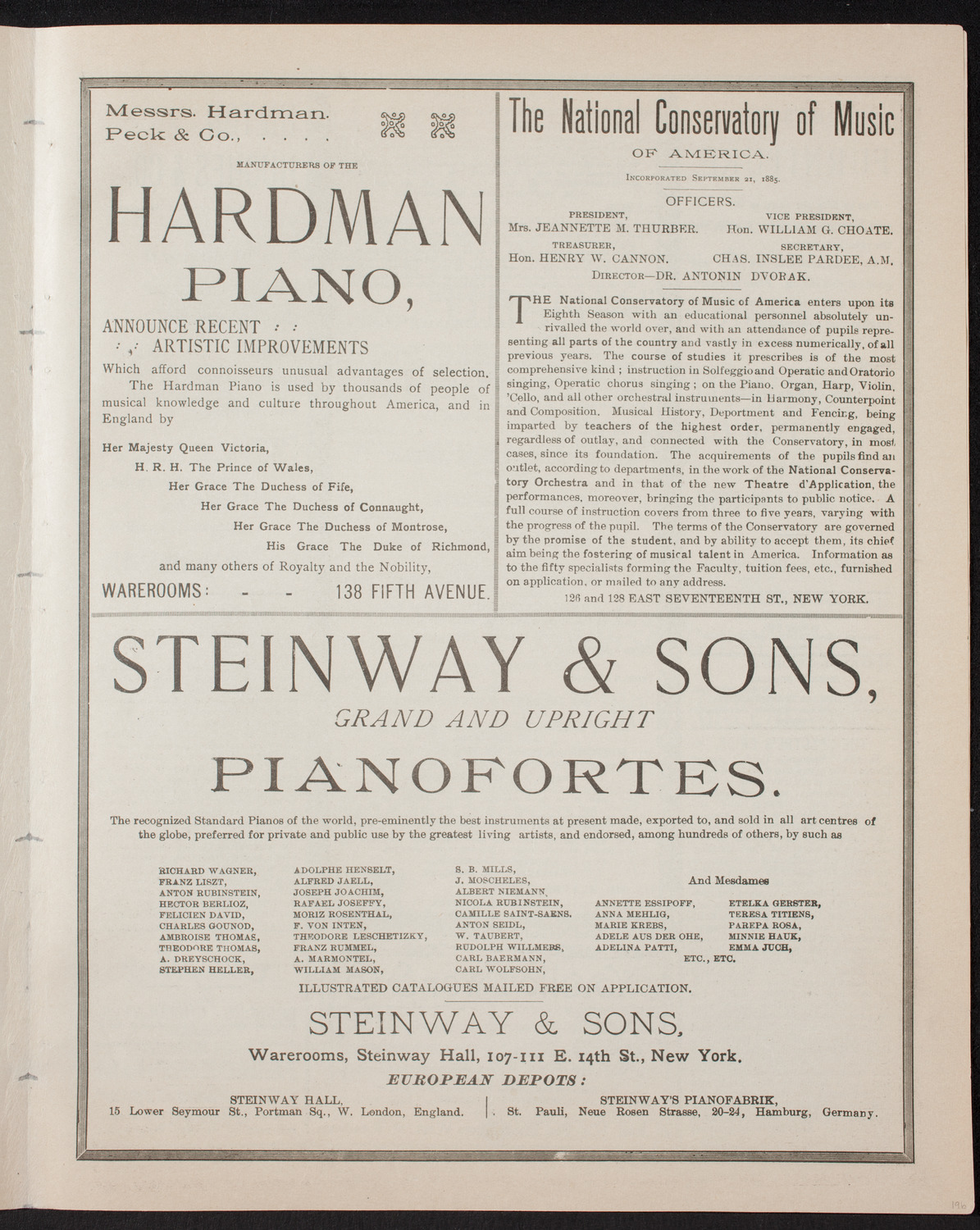 New York Symphony Orchestra and Madame Lineff's Russian Choir, March 26, 1893, program page 5