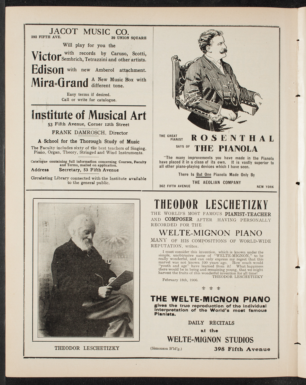 New York Festival Chorus and Orchestra, April 11, 1909, program page 6