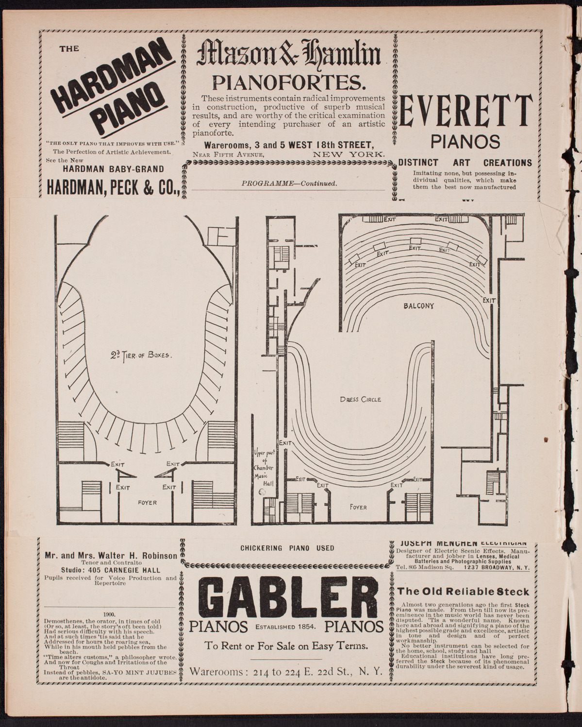 Eduard Strauss and His Vienna Orchestra, November 21, 1900, program page 8