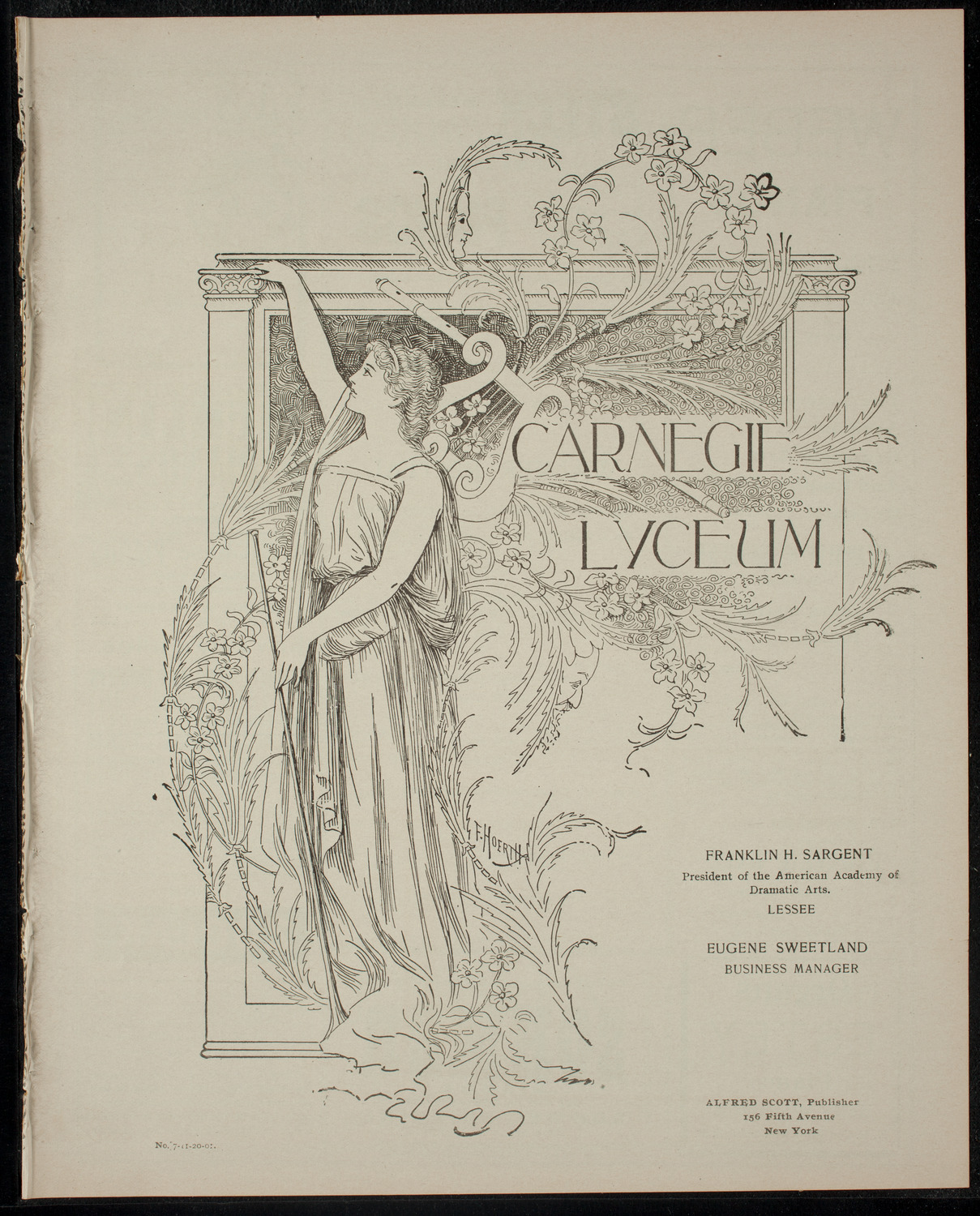 Recital by Miss Charlotte Walker, November 20, 1901, program page 1