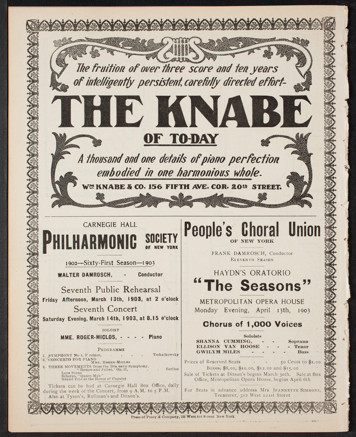 David Bispham Sunday Concert, March 8, 1903, program page 12