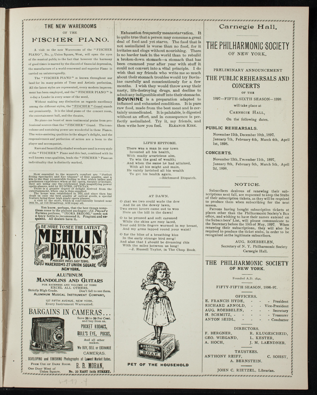 Graduation: Columbia University, June 9, 1897, program page 7