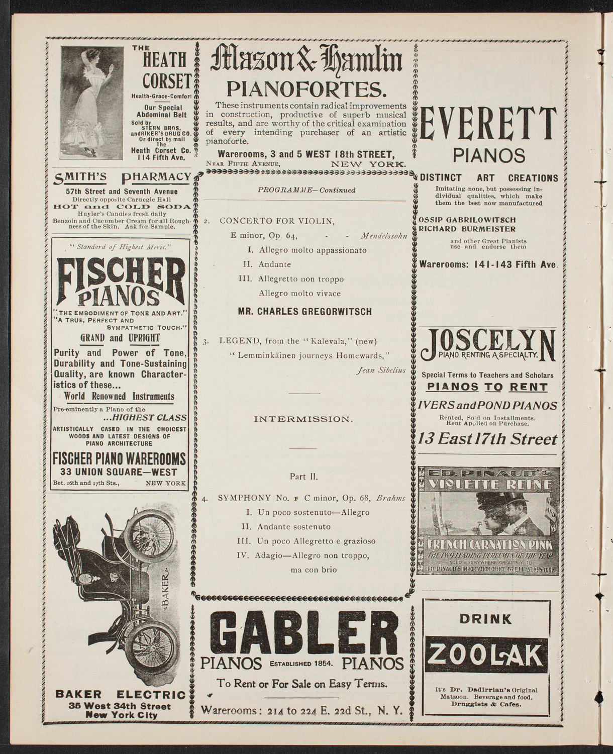 New York Philharmonic, January 31, 1902, program page 8