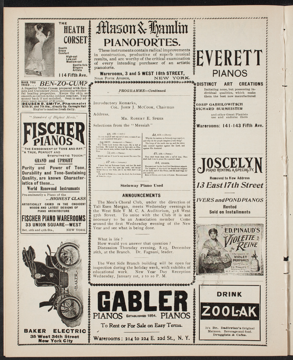 New York Festival Chorus, December 22, 1901, program page 8