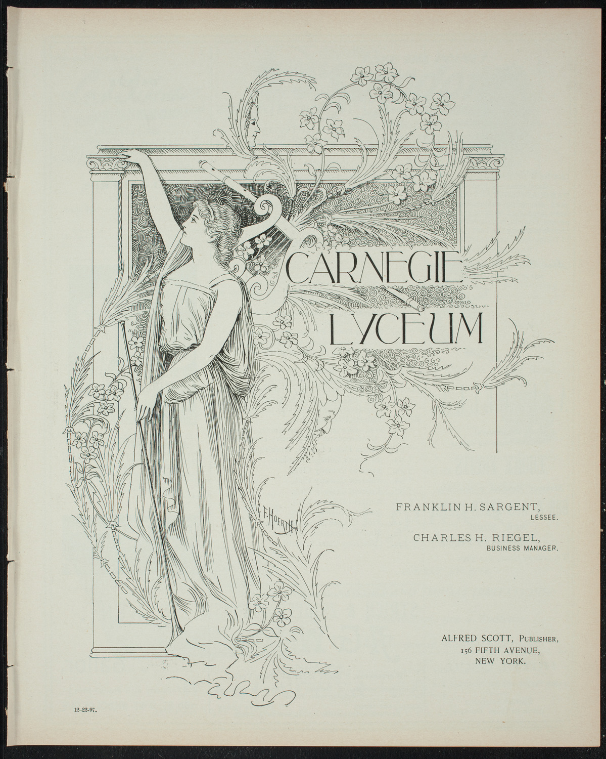 Columbia University Sophomore Class, December 22, 1897, program page 1