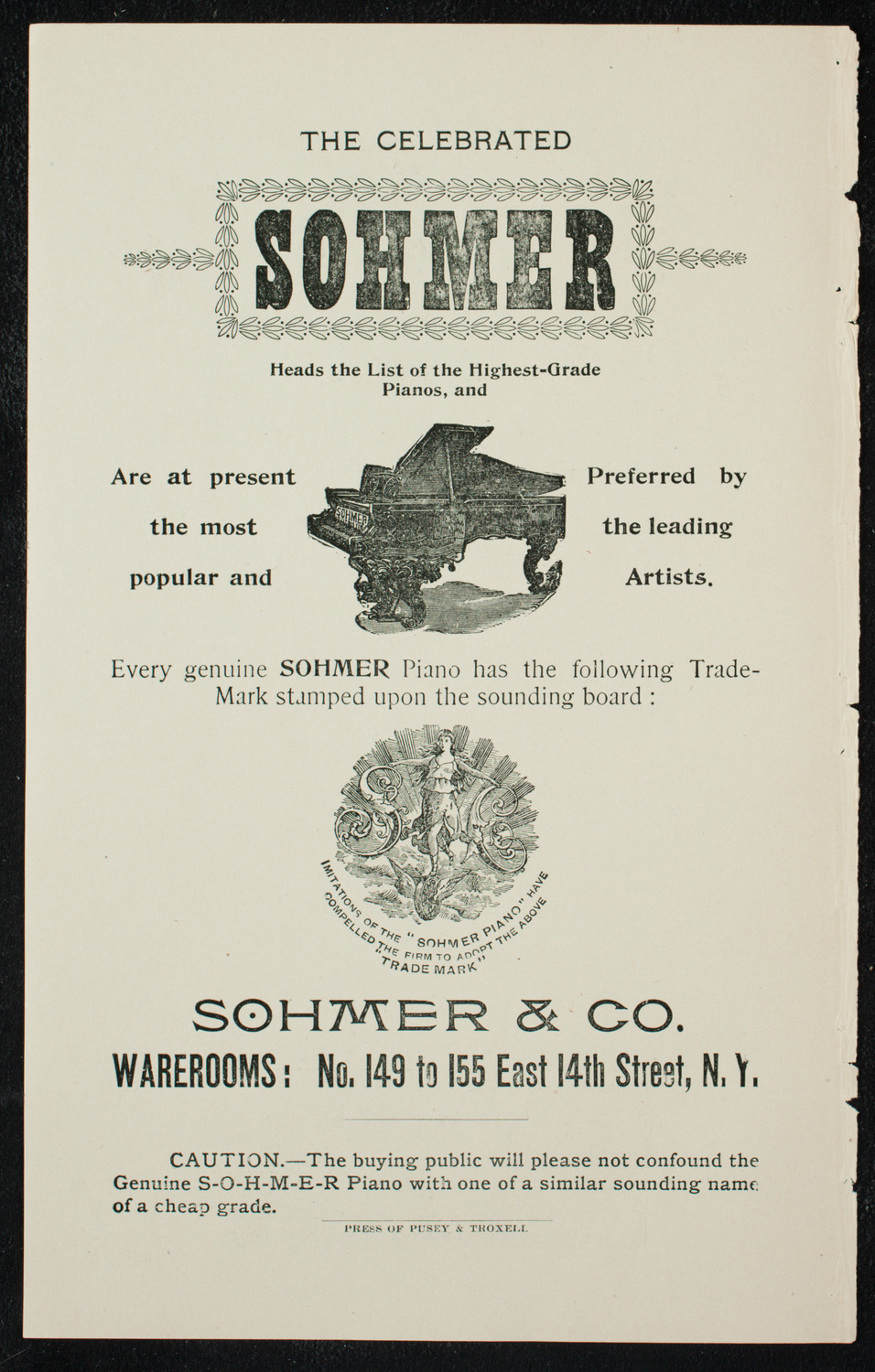 Benefit: Rose Hawthorne Lathrop Fund, March 9, 1897, program page 2