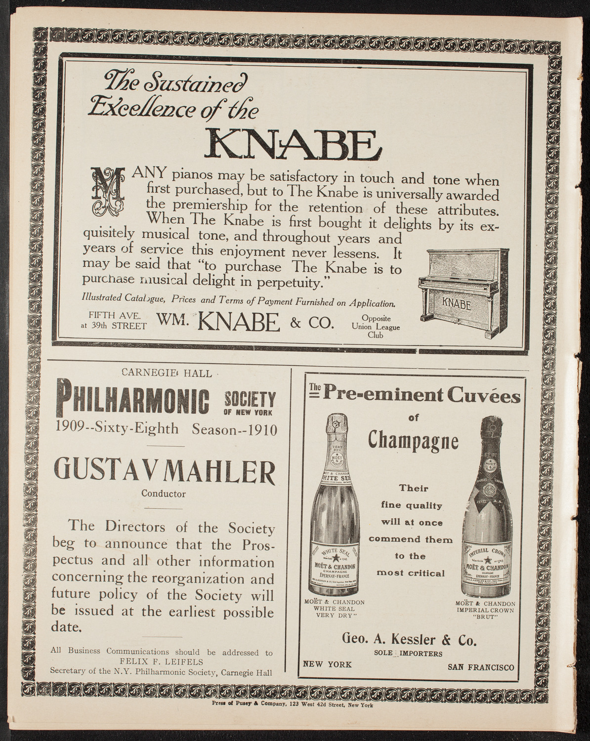 American Music Society, April 18, 1909, program page 12