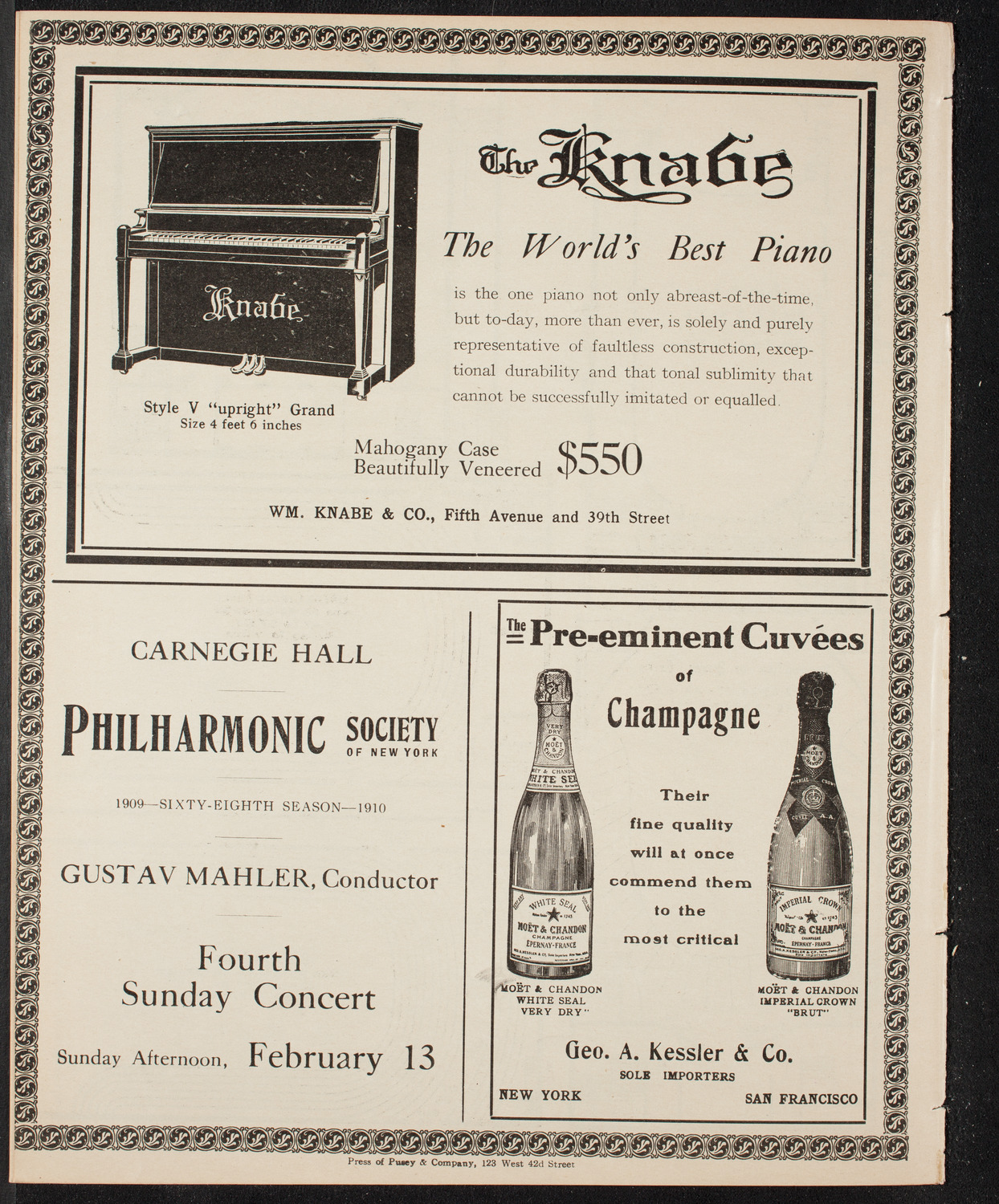 New York Banks' Glee Club, February 5, 1910, program page 12