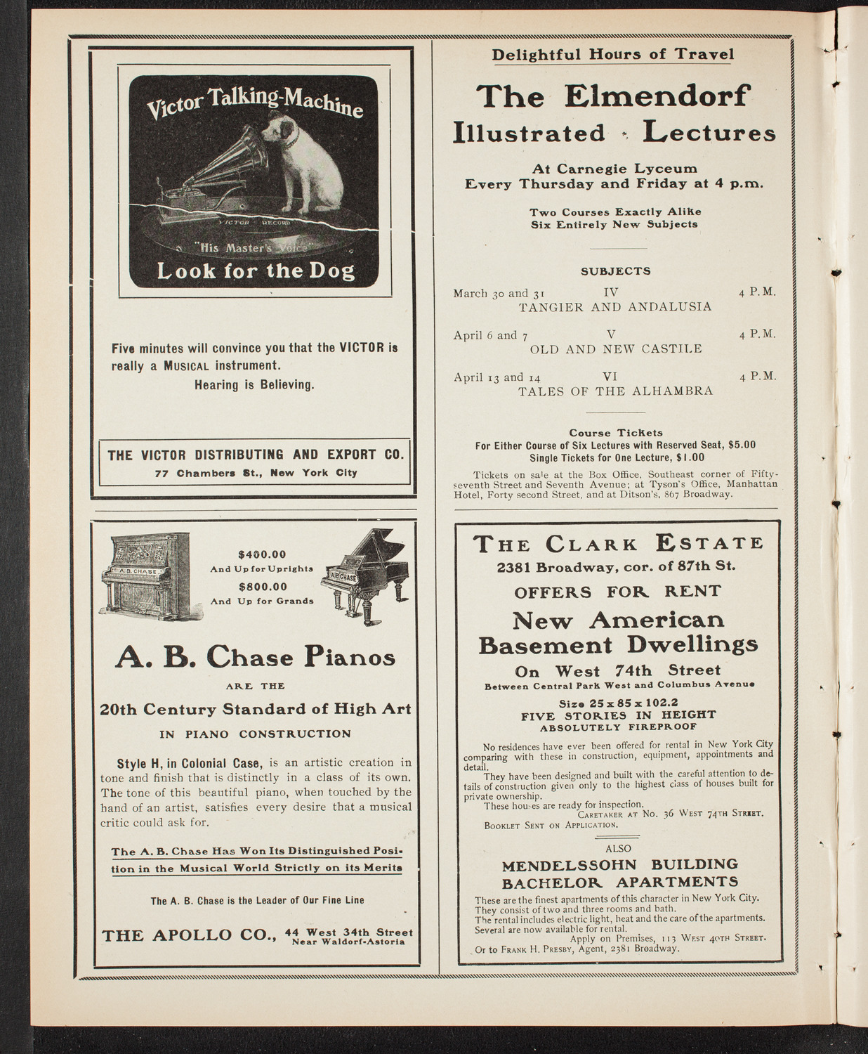 New York Philharmonic, March 24, 1905, program page 2