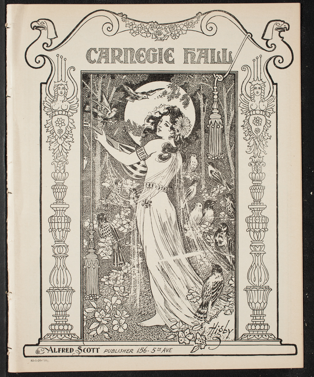 New York Philharmonic, January 20, 1910, program page 1