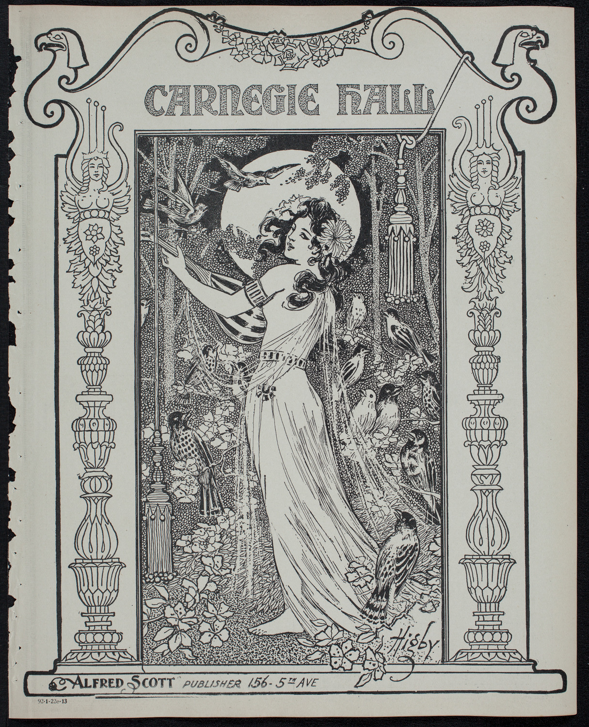 Lecture by Roald Amundsen: The Discovery of the South Pole, January 22, 1913, program page 1