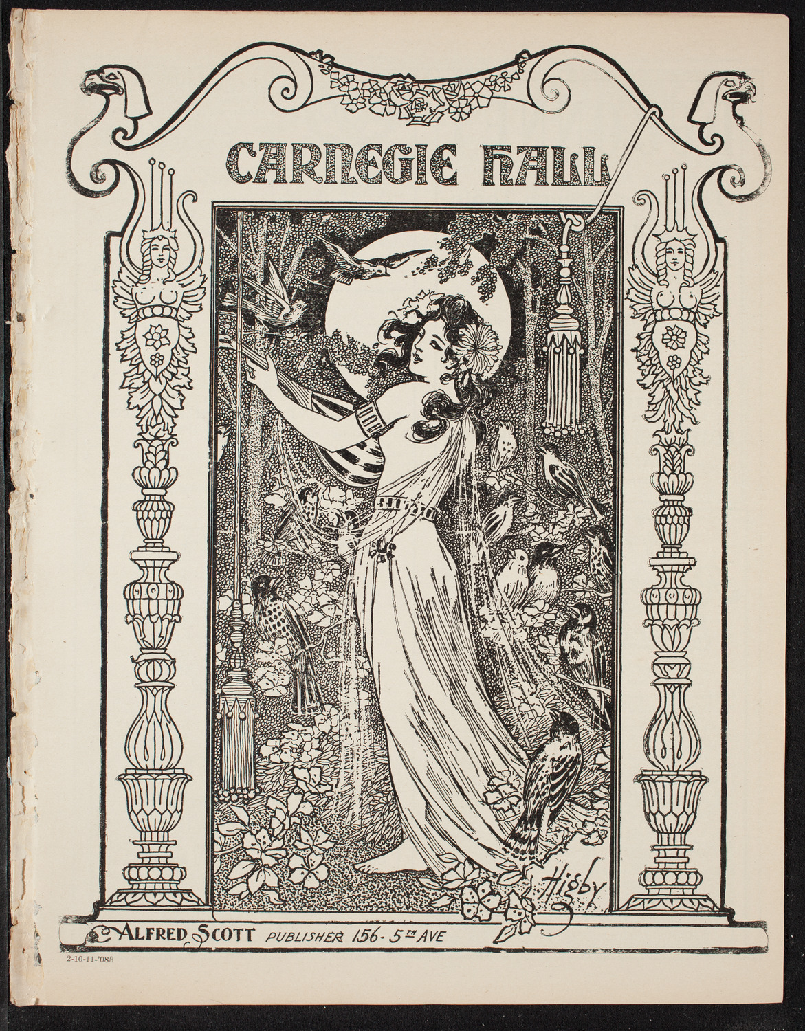 George Hamlin, Tenor, October 11, 1908, program page 1