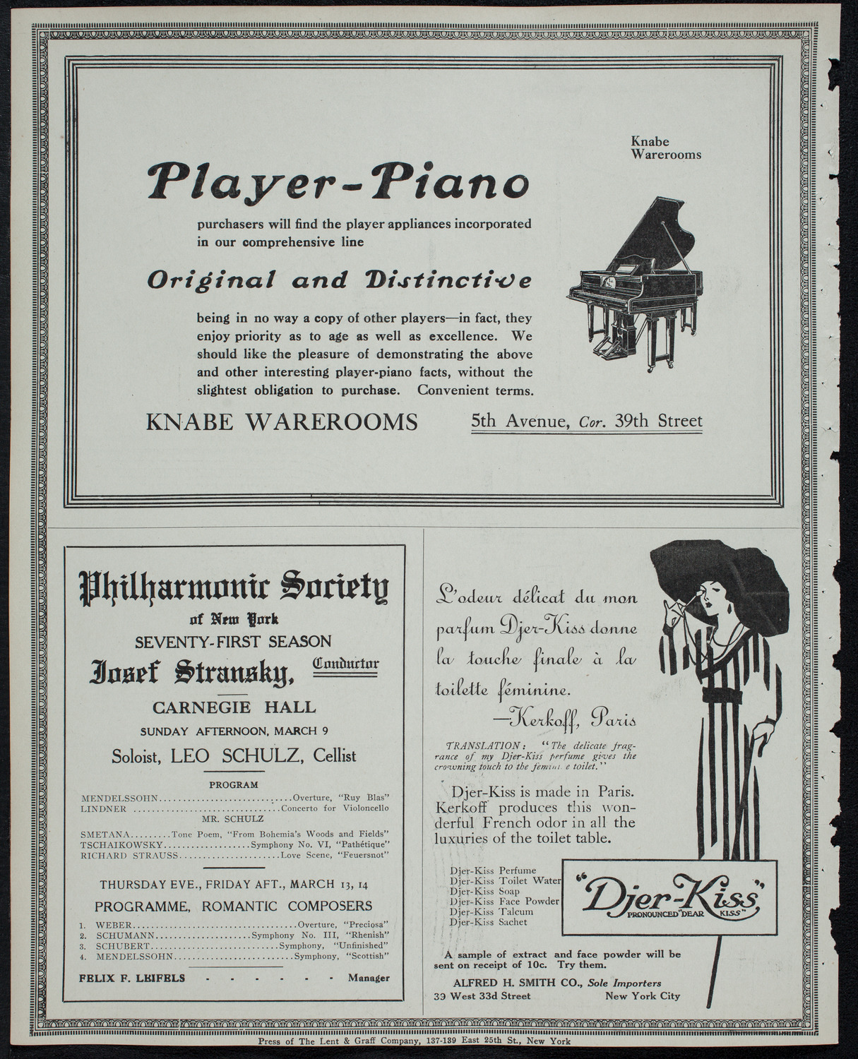 New York Philharmonic, March 6, 1913, program page 12