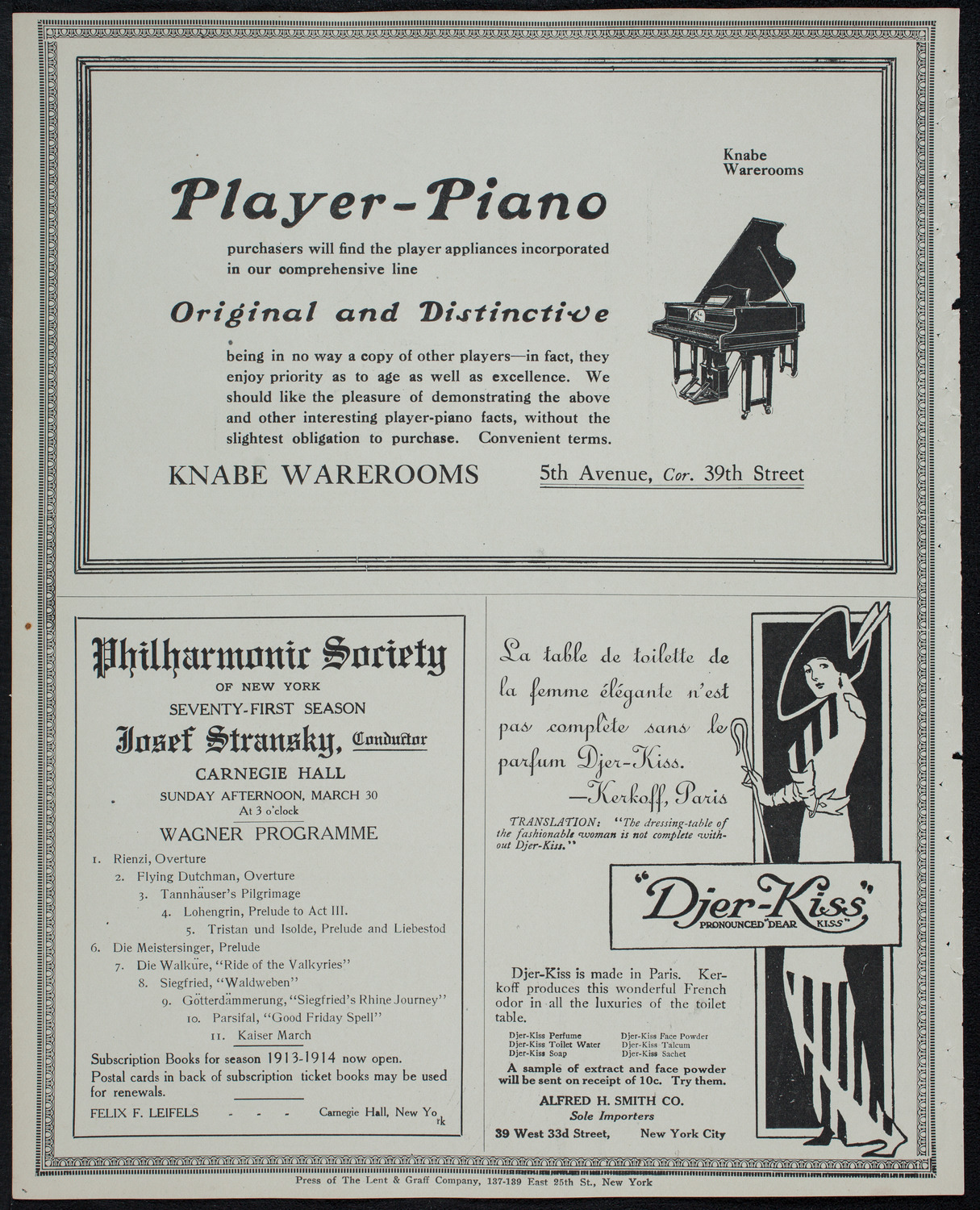 Oratorio Society of New York, March 28, 1913, program page 12