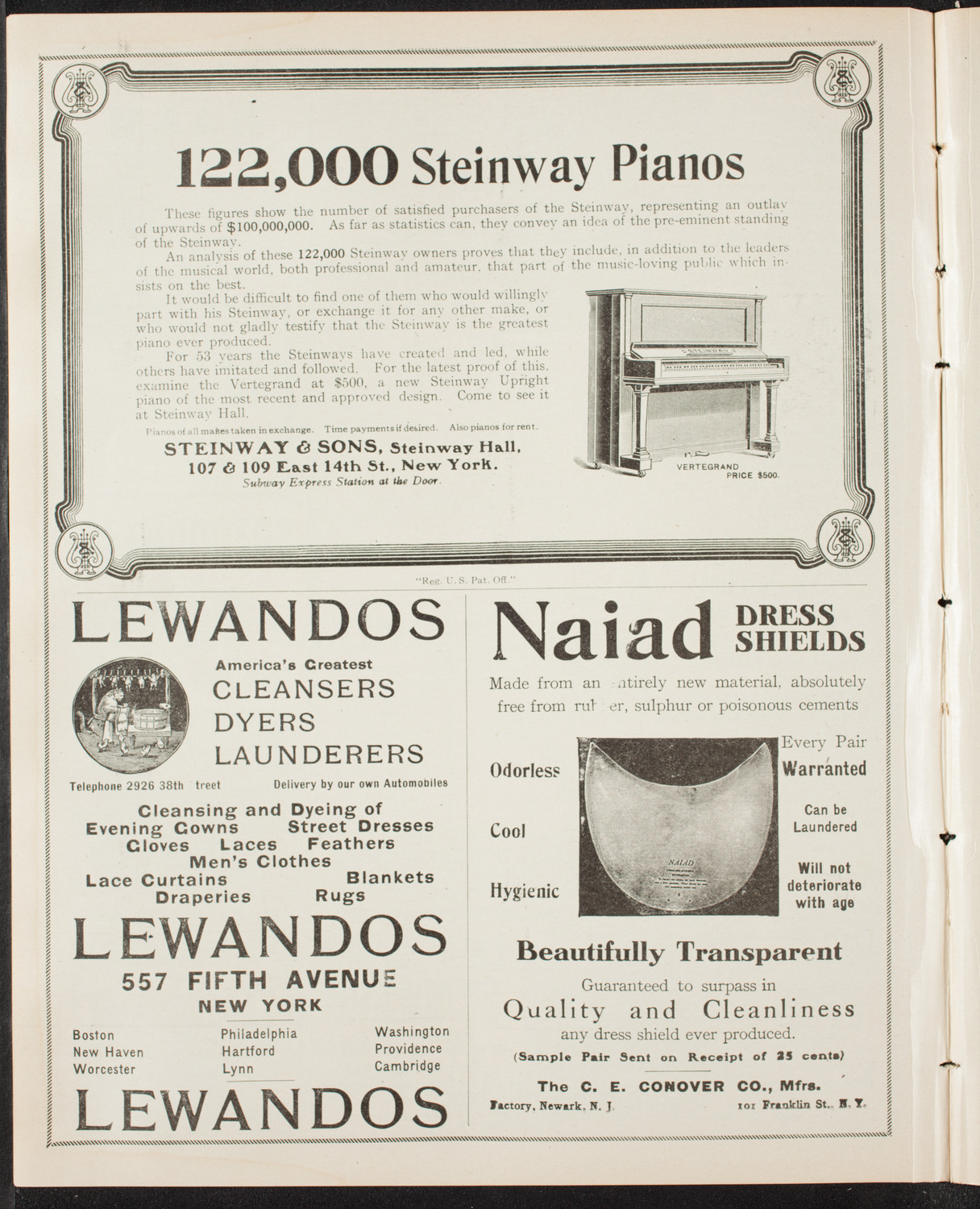 National Arbitration and Peace Congress, April 17, 1907, program page 4