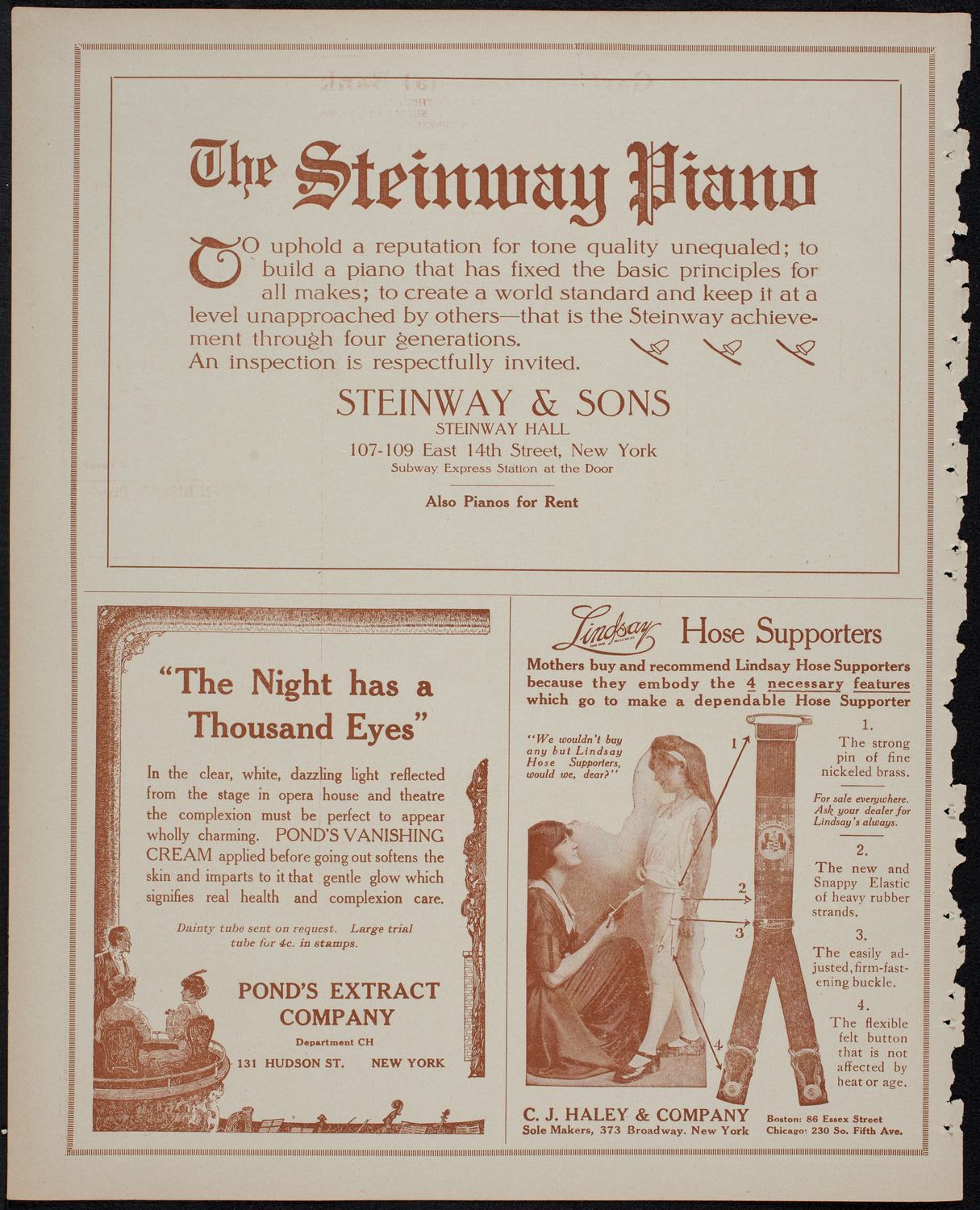 Ignacy Jan Paderewski, Piano, November 15, 1913, program page 4