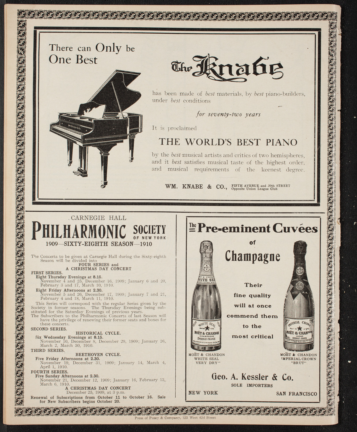 Johanna Gadski, Soprano, October 31, 1909, program page 12