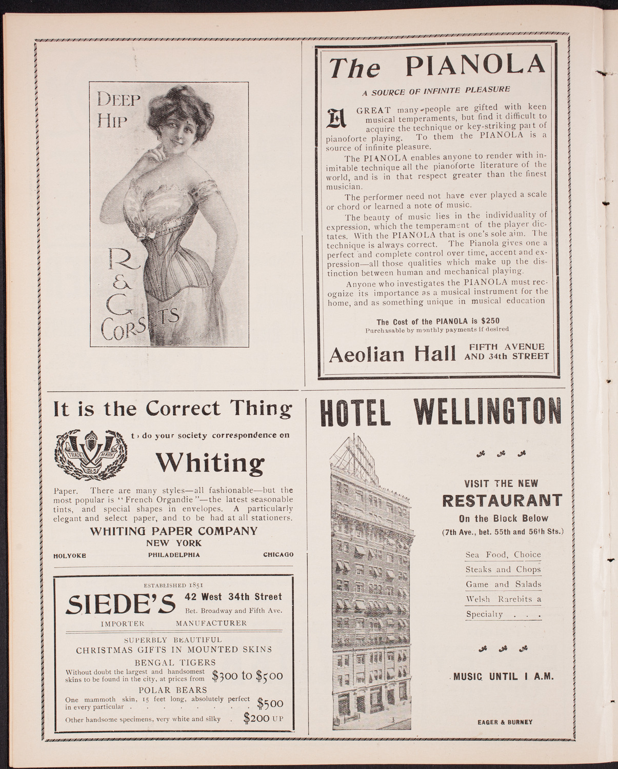 Benefit: German Hospital and Dispensary, December 14, 1902, program page 6