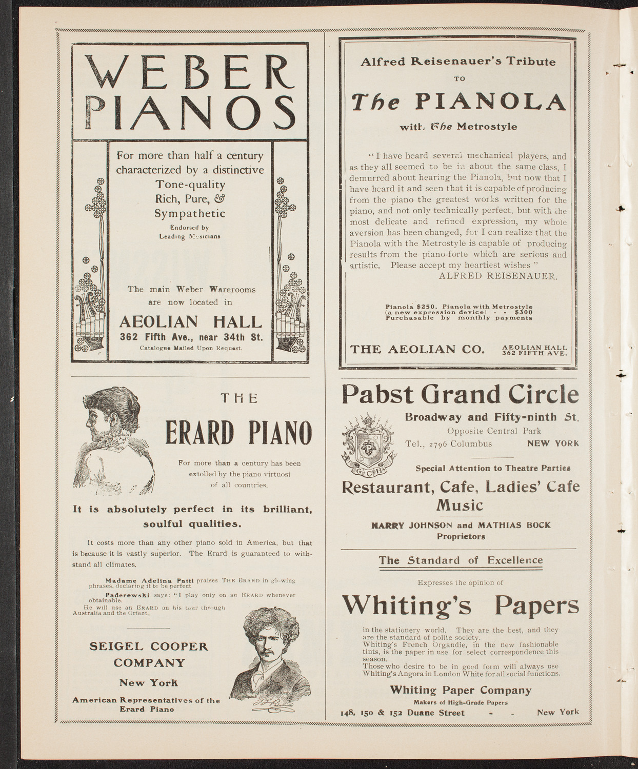 New York Banks' Glee Club, April 8, 1904, program page 6