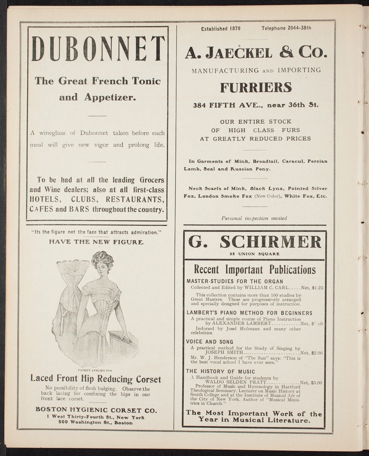 Burton Holmes Travelogue: Paris, January 26, 1908, program page 8