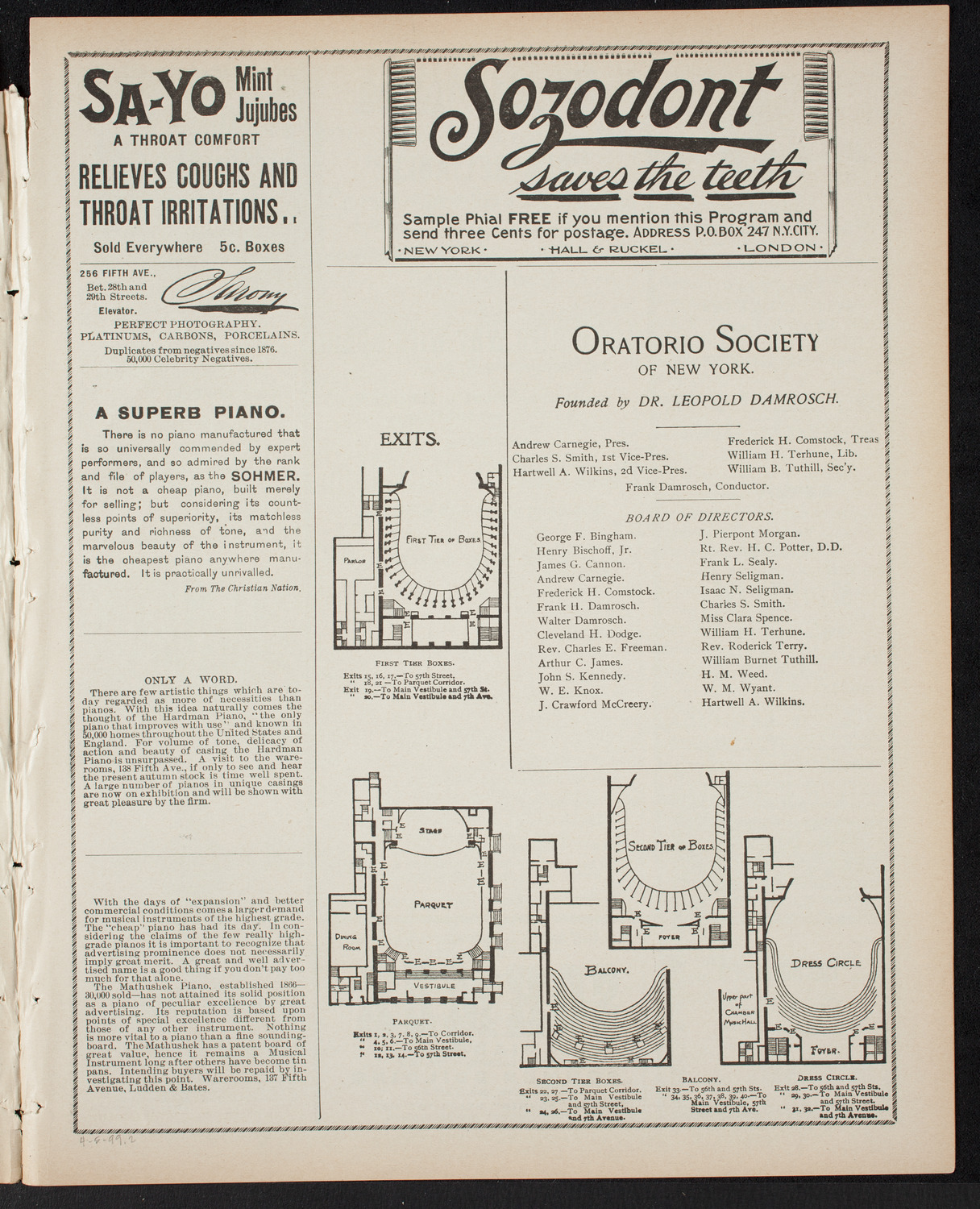 Elmendorf Lecture: The Entire War with Spain in Cuba, April 5, 1899, program page 3