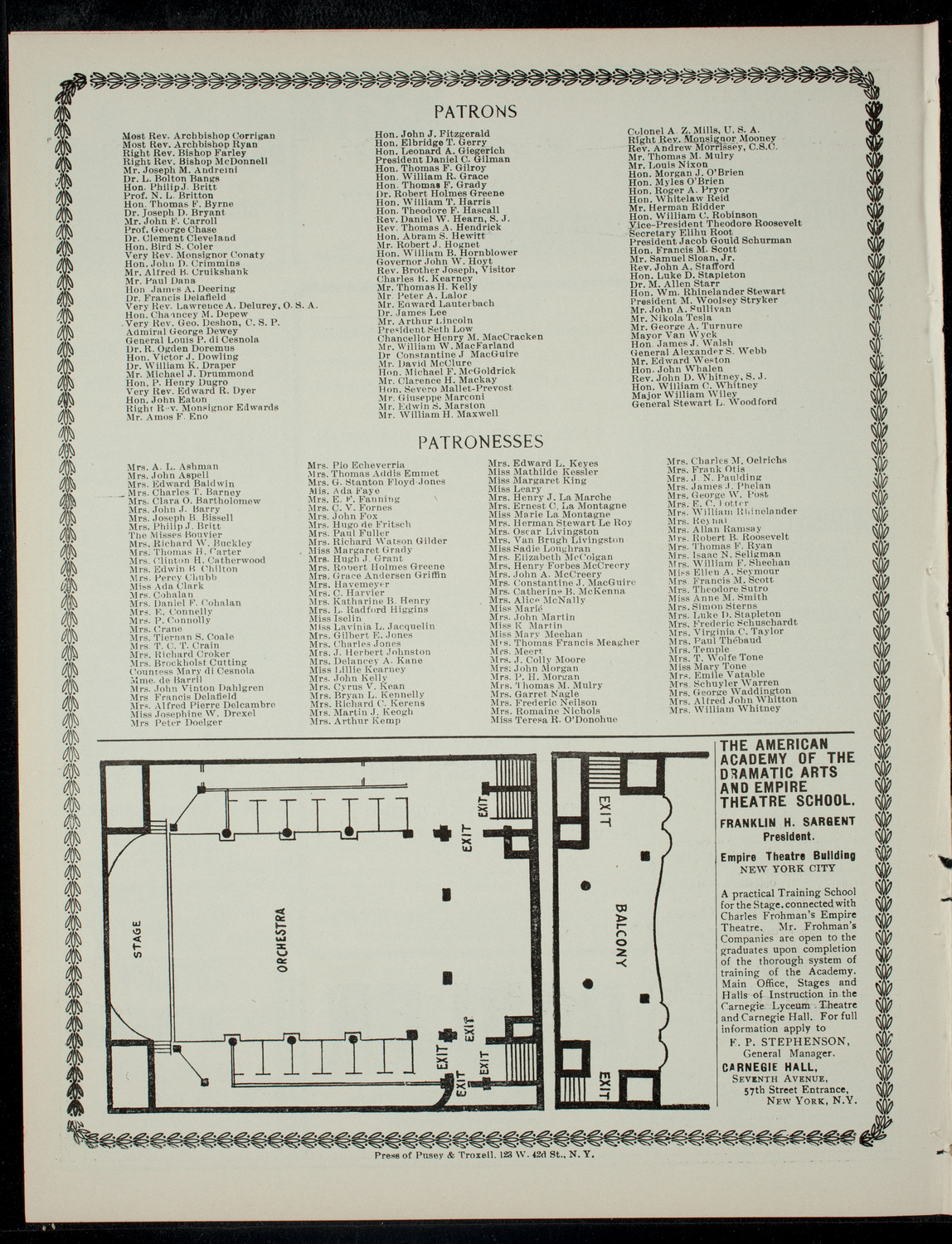 Lecture by Brother Potamian, D. Sc. Lond., April 10, 1901, program page 4