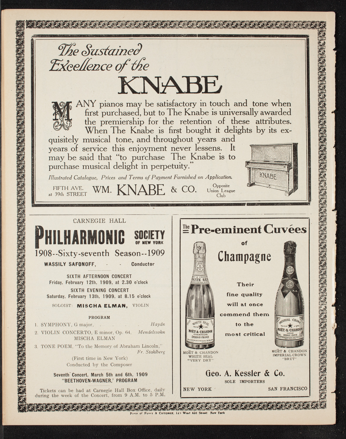 German Liederkranz, February 6, 1909, program page 12