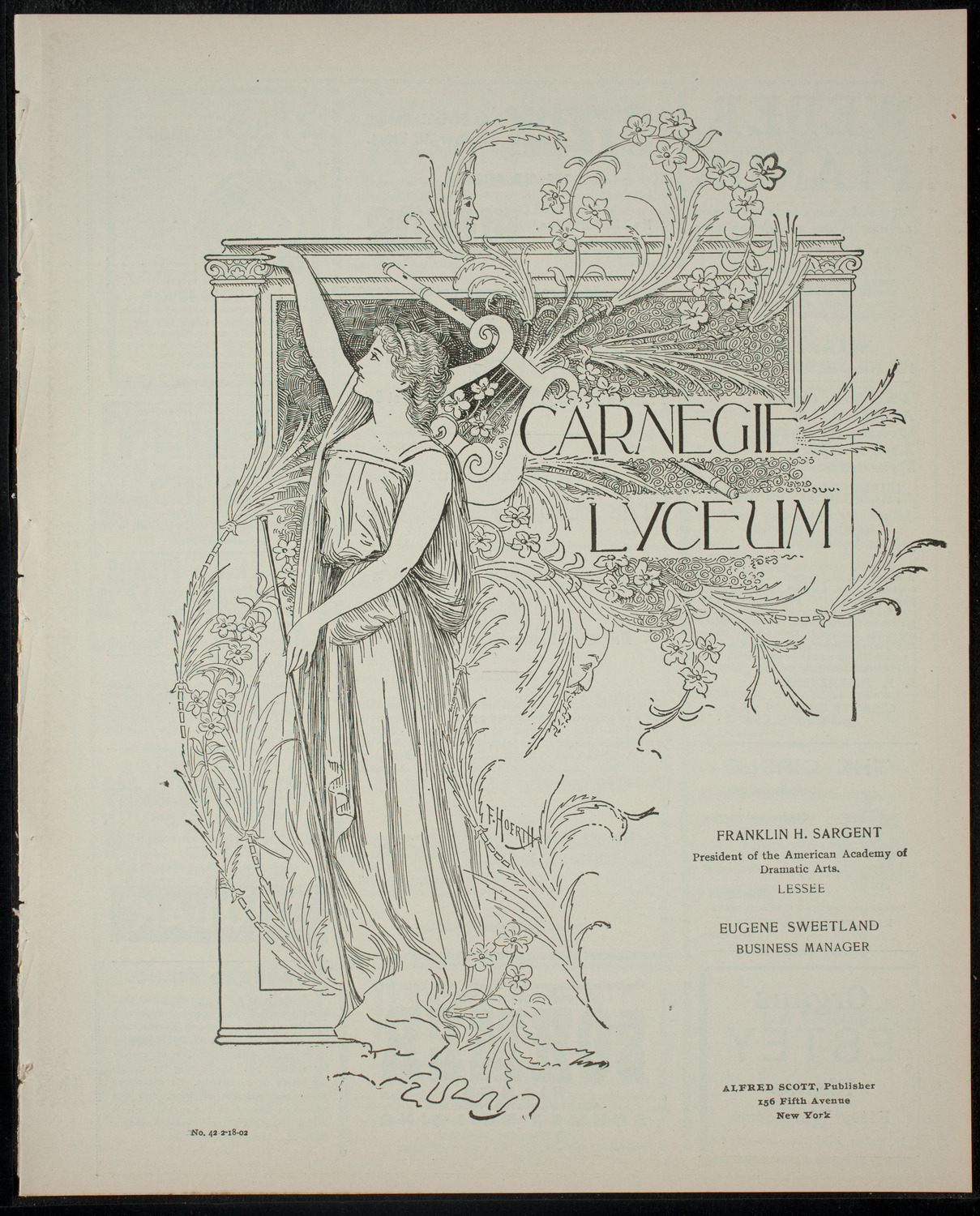 Academy Stock Company of the American Academy of Dramatic Arts and Empire Theatre Dramatic School, February 18, 1902, program page 1