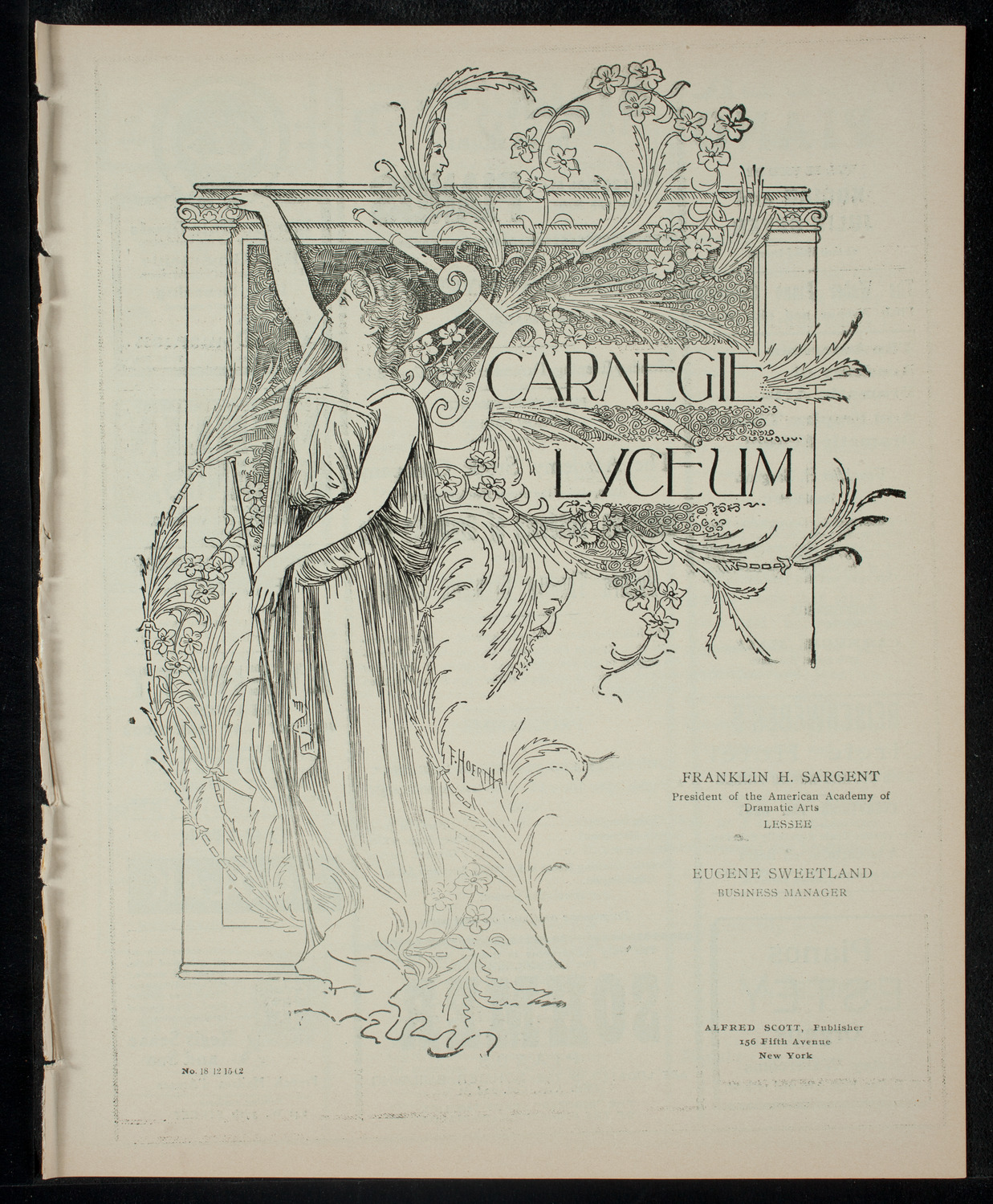 Academy Stock Company of the American Academy of Dramatic Arts/Empire Theatre Dramatic School, December 15, 1902, program page 1