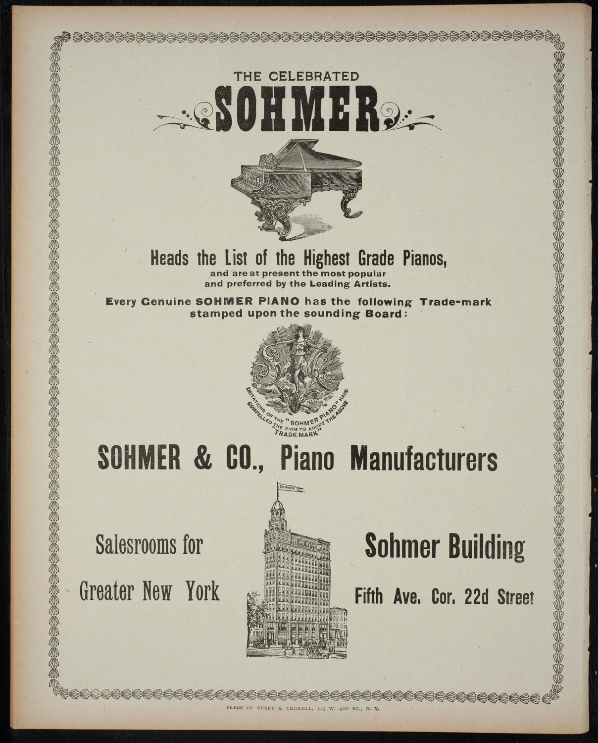 Students' Dramatic Club, December 6, 1898, program page 8