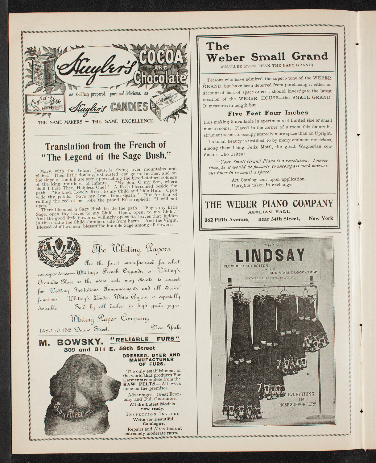 New York Symphony Orchestra, November 26, 1905, program page 6