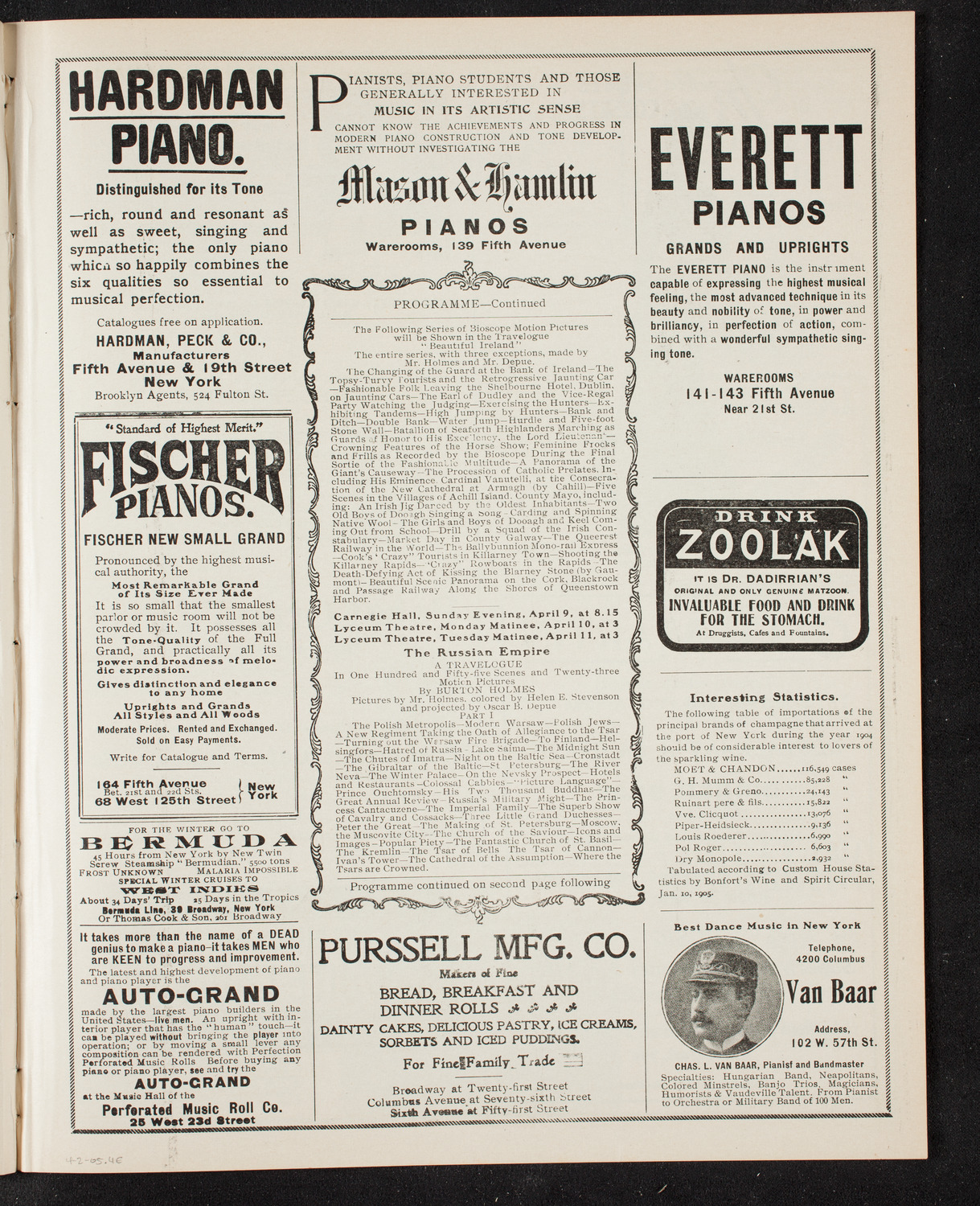 Burton Holmes Travelogue: Beautiful Ireland, April 2, 1905, program page 7