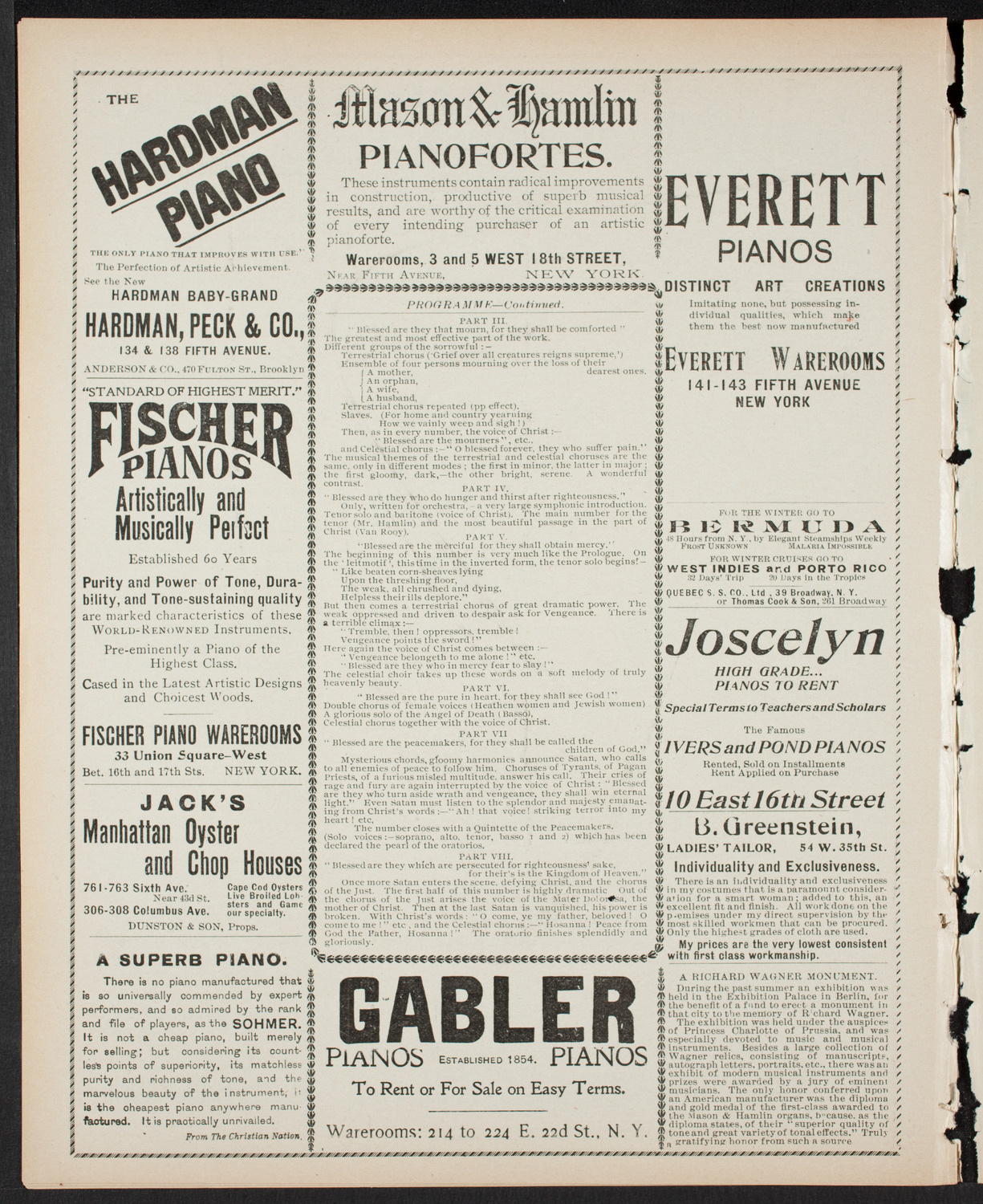 German Liederkranz, March 25, 1900, program page 6