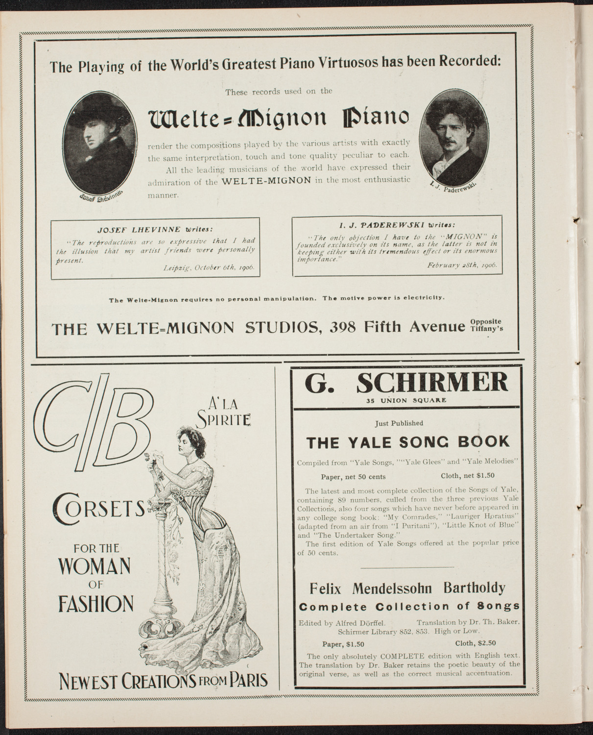 New York Symphony Orchestra, January 20, 1907, program page 8