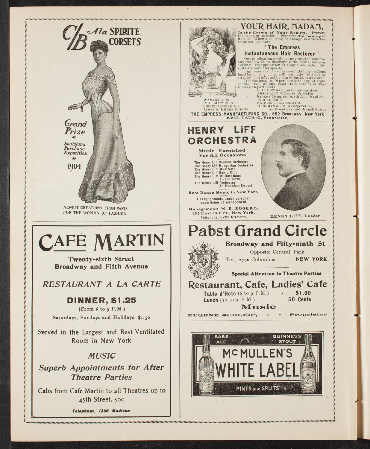 Russian Symphony Society of New York, February 25, 1905, program page 8