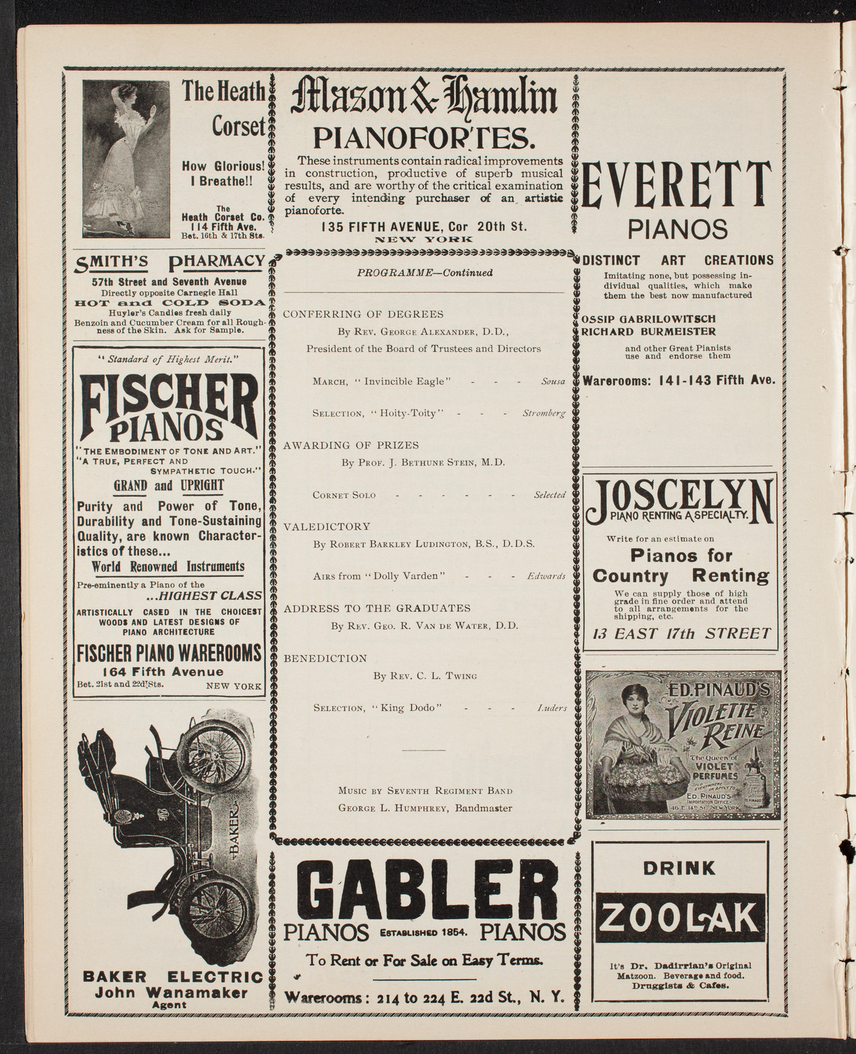 Graduation: New York College of Dentistry, May 19, 1902, program page 8