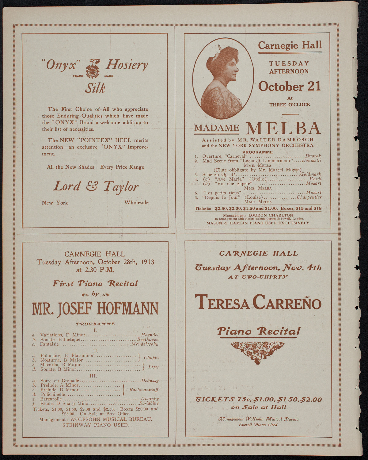 Verdi Centenary Festival, October 19, 1913, program page 8