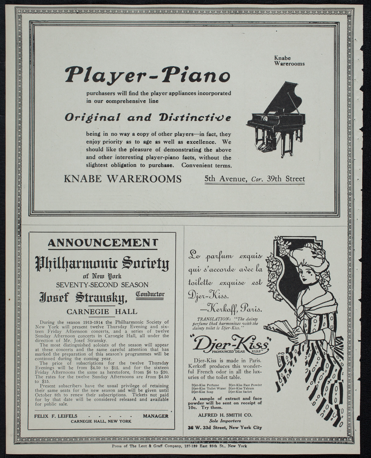 Russian Symphony Society of New York, April 24, 1913, program page 12