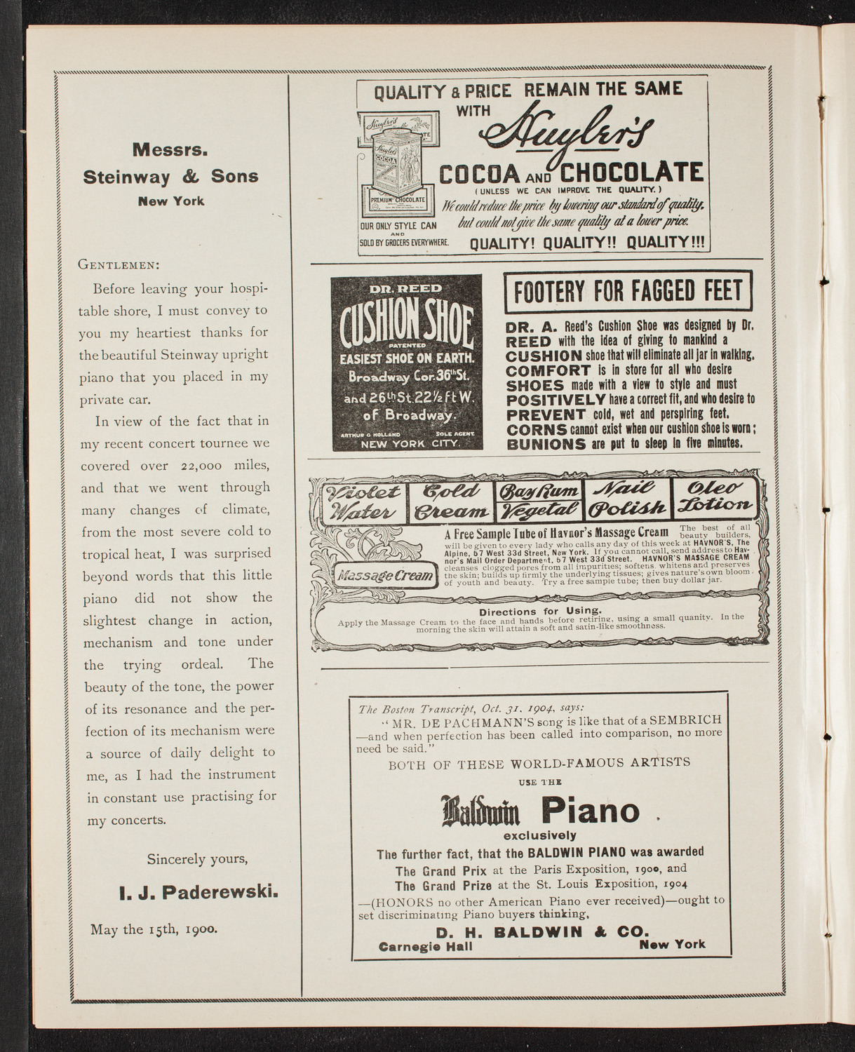 Gaelic Society Annual Concert, April 23, 1905, program page 4