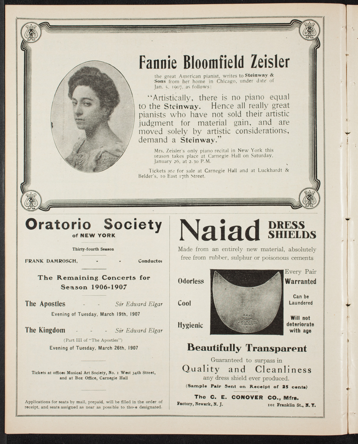 Symphony Concert for Young People, January 19, 1907, program page 4